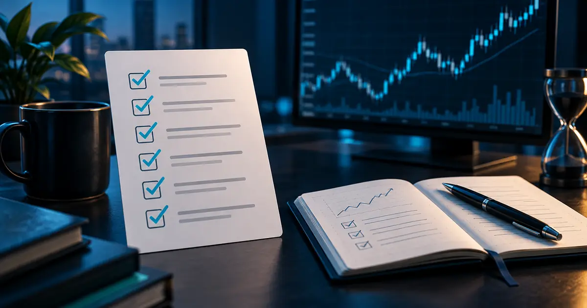 Read more about the article Pre Trade Checklist: 12 Questions Before Every Order