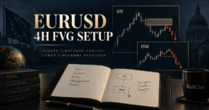 Read more about the article EURUSD Trade Journal: A 4H FVG and 15-Minute MSS Sell