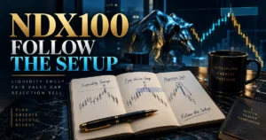 Read more about the article NDX100 Trade Journal: Liquidity Sweep and FVG Rejection Sell